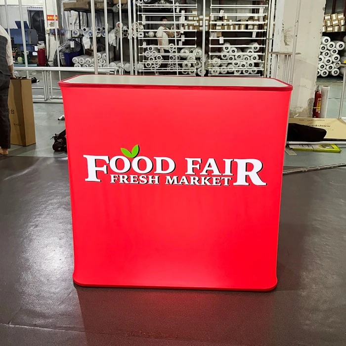 Comptoir relevable rectangulaire à LED