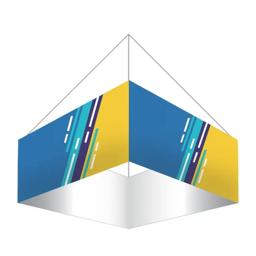 Bannière suspendue au plafond carré