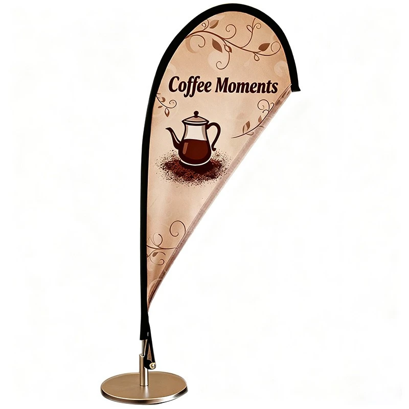 Drapeau de plage en forme de larme de table